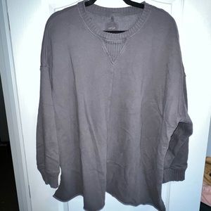 Aerie Oversized Crewneck Sweater - GREY